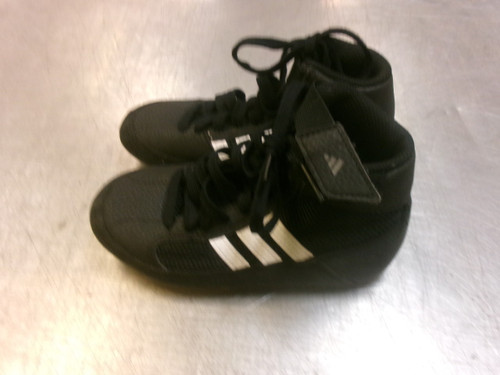Vist Large View of Product Image Which is Used Adidas Wrestling Shoes Black Youth 11.0
