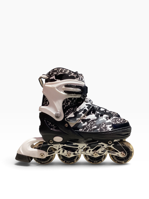 Vist Large View of Product Image Which is Used KUXUAN SKATES Junior Rec Fitness Skates Black Adjustable