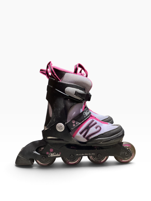 Vist Large View of Product Image Which is Used K2 MARLEE 4-8 Senior Rec Fitness Skates Pink Adjustable