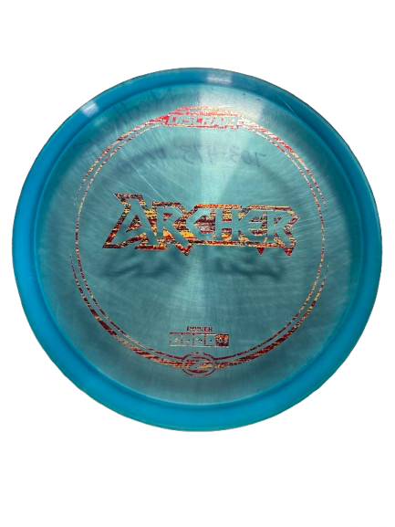 Vist Large View of Product Image Which is Used Discraft Z LINE ARCHER Disc Golf Mid Range Sky Blue
