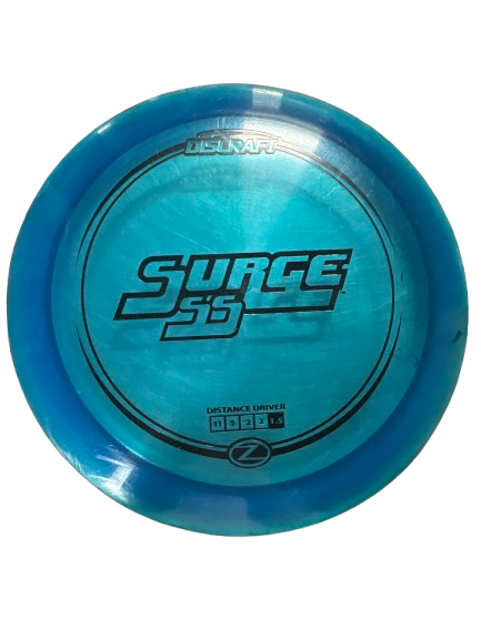 Vist Large View of Product Image Which is Used Discraft Z LINE SURGE SS Disc Golf Driver Cobalt
