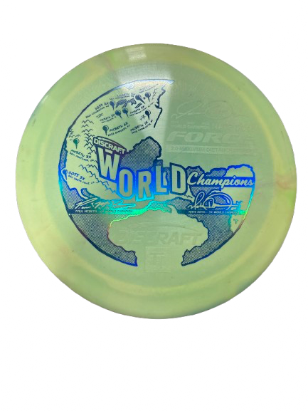 Vist Large View of Product Image Which is Used Dynamic Discs TI FORCE - NATE DOSS Disc Golf Driver Lime Green