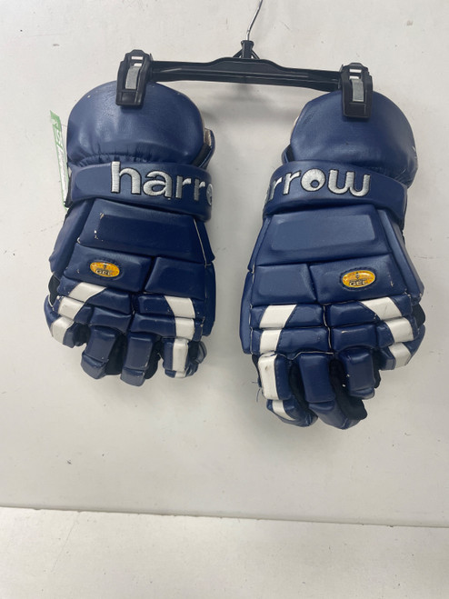 Vist Large View of Product Image Which is Used Harrow 5 GEL Lacrosse Gloves Mens Navy Blue 13"
