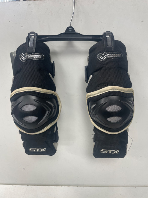 Vist Large View of Product Image Which is Used STX CHOPPER Lacrosse Arm Pads/Guards Black SM