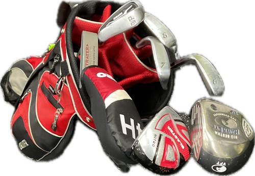 Vist Large View of Product Image Which is Used NITRO BLASTER 8 CLUBS Mens Package Set RH Black And Red 8 Piece