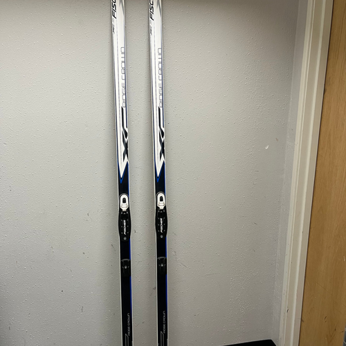 Vist Large View of Product Image Which is Used Fischer XC RIDGE CROWN Mens XC Ski/Binding White/Black/Royal 210 cm
