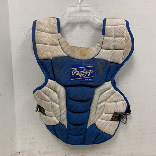 Vist Large View of Product Image Which is Used Rawlings CPV2N-REVA Catchers Chest Protector Royal Blue Intermed