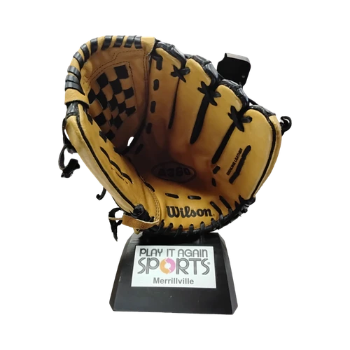 Vist Large View of Product Image Which is Used Wilson A360 BB/SB Glove RH Throw Black 12"