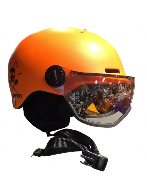 Vist Large View of Product Image Which is Used Salomon Snowsport Helmet Youth Orange SM