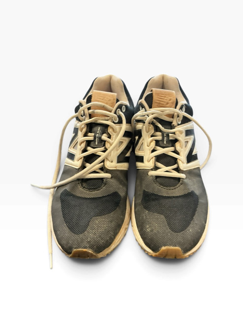Vist Large View of Product Image Which is Used New Balance BASEBALL TURF CLEATS BB/SB Cleats Black And White Senior 11
