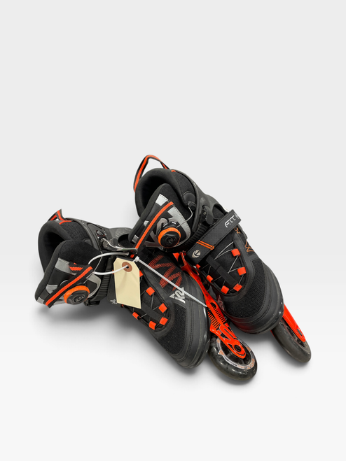 Vist Large View of Product Image Which is Used K2 Fit Boa Mens Senior Inline Skates Black Senior 10, side view (pair)