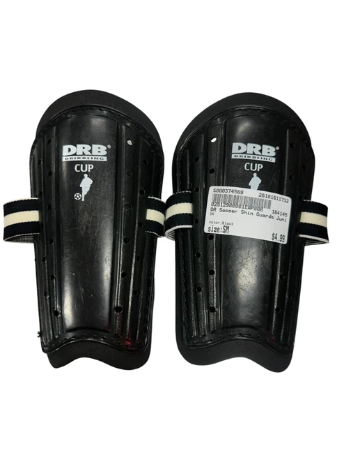 Vist Large View of Product Image Which is Used DR Soccer Shin Guards Junior Black SM