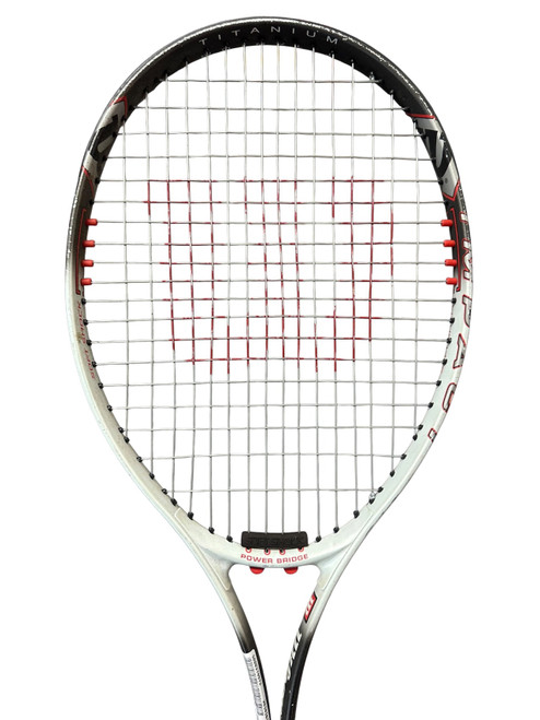 Vist Large View of Product Image Which is Used Wilson IMPACT Adult Tennis Racquet White Unknown