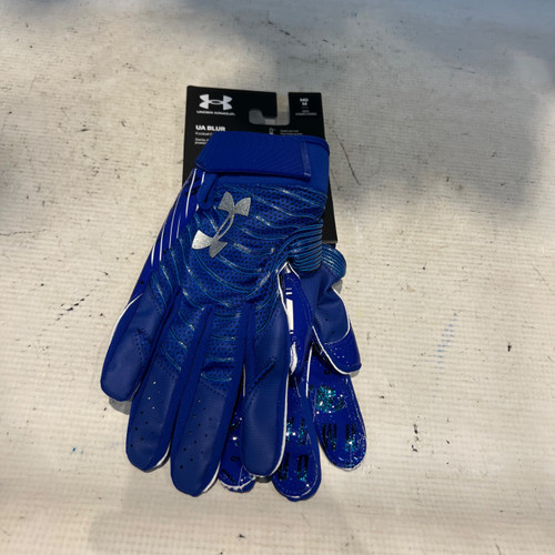 Vist Large View of Product Image Which is Used Under Armour UA BLUR FB Gloves Royal Blue MD