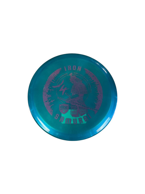 Vist Large View of Product Image Which is Used Discmania IRON SAMURAI Disc Golf Mid Range Royal Blue