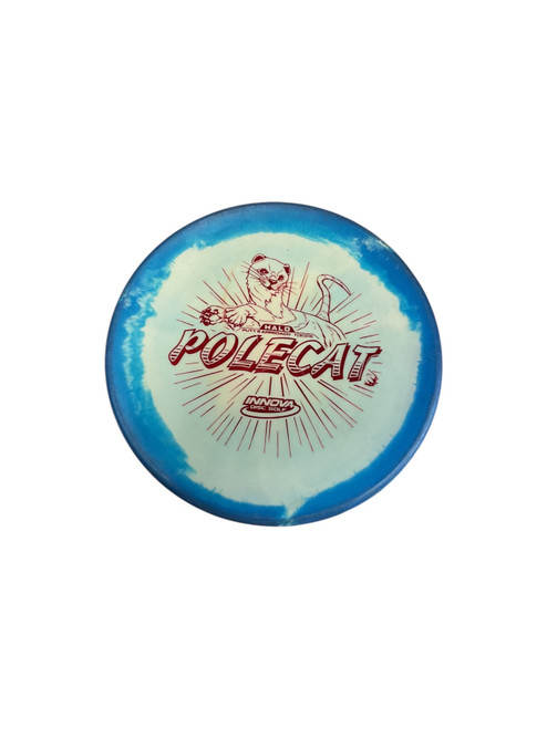 Vist Large View of Product Image Which is Used Innova HALO STAR POLECAT Disc Golf Putter Royal Blue