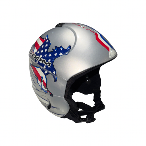 Vist Large View of Product Image Which is Used Leedom Snowsport Helmet Adult Silver MD