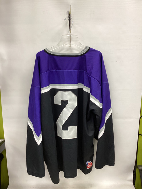 Vist Large View of Product Image Which is Used Hockey Practice Jersey Black And Purple 2X