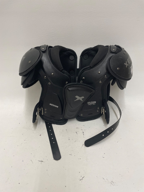 Vist Large View of Product Image Which is Used Xenith XFLEXION FLYTE FB Shoulder Pads Black MD
