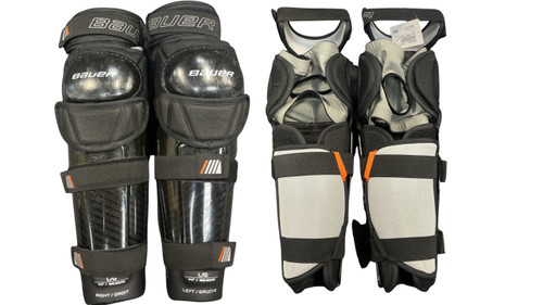 Vist Large View of Product Image Which is Used Bauer BAUER SHINGUARDS Senior Shin Guards Black 14"