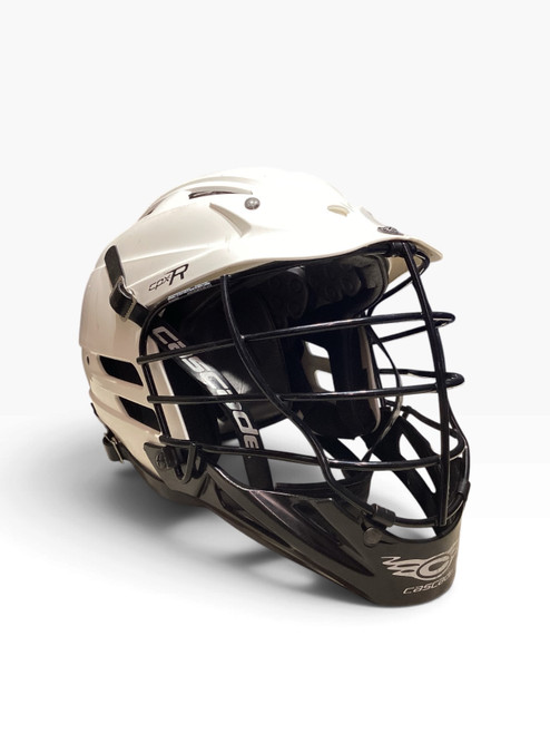 Vist Large View of Product Image Which is Used Cascade CPX-R Lacrosse Helmet White One Size