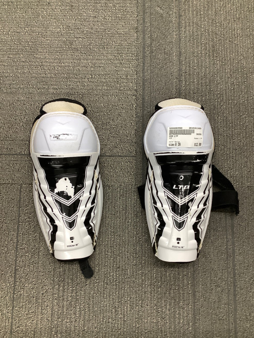 Vist Large View of Product Image Which is Used CCM LTP Youth Shin Guards White 8"