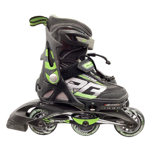 Vist Large View of Product Image Which is Used Rollerblade SPITFIRE 11-1 Child Rec Fitness Skates Black Adjustable