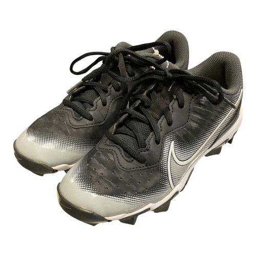 Vist Large View of Product Image Which is Used Nike ALPHA HUARACHE 4 KS BB/SB Cleats Black Junior 03.5