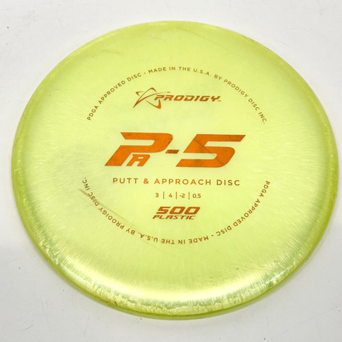 Vist Large View of Product Image Which is Used Prodigy PA-5 Disc Golf Putter Yellow 176g