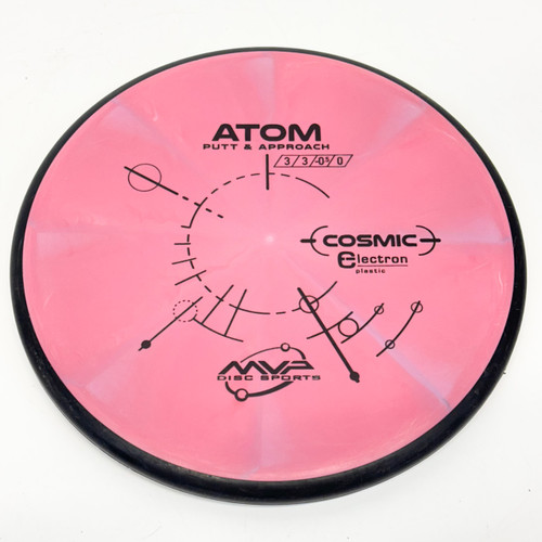 Vist Large View of Product Image Which is Used MVP ELECTRON ATOM Disc Golf Putter Pink 174g