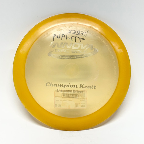 Vist Large View of Product Image Which is Used Innova CHAMPION KRAIT Disc Golf Driver Orange 174g