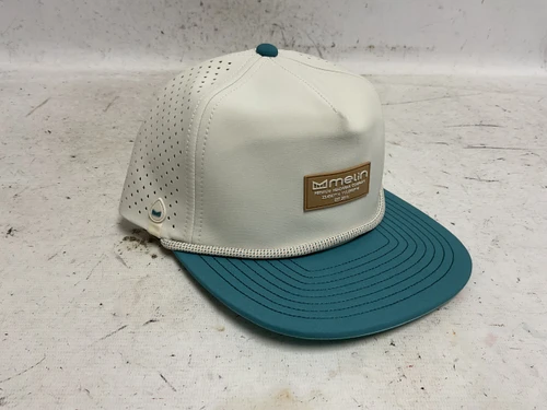 Vist Large View of Product Image Which is Used MELIN HYDRO CORONADO BRICK GOLF HAT Golf Accessory White And Carolina Blue