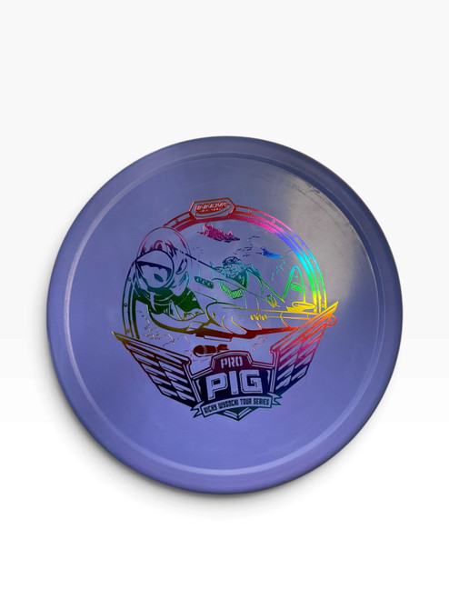 Vist Large View of Product Image Which is Used Innova PRO PIG WYSOCKI TOUR SERIES Disc Golf Putter Purple 175g