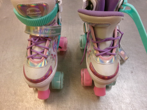Vist Large View of Product Image Which is Used PLIMONA ROLLER SKATES Junior Roller Quad Skates Pink Adjustable