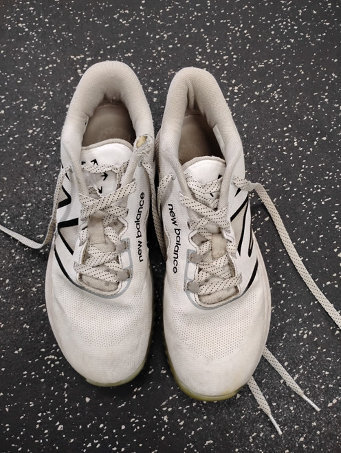 Vist Large View of Product Image Which is Used New Balance LAX Cleats Mens White Senior 8