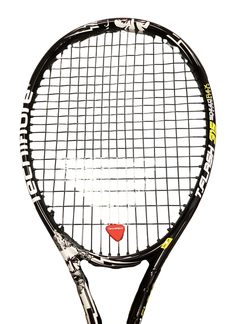 Vist Large View of Product Image Which is Used Tecnifibre T-FLASH 315 SPEEDFLEX Adult Tennis Racquet Black 4 1/2"