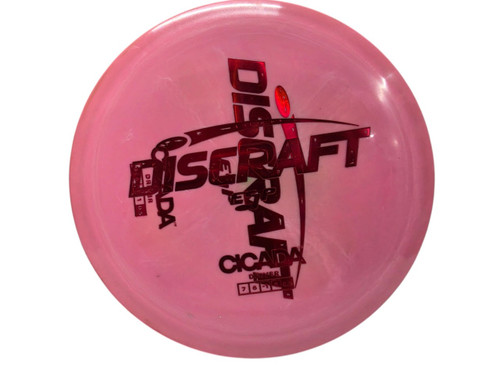 Vist Large View of Product Image Which is Used Discraft Cicada Disc Golf Driver Pink