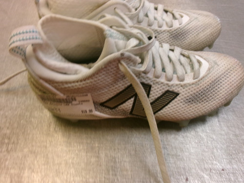 Vist Large View of Product Image Which is Used New Balance LAX Cleats Mens White Senior 5