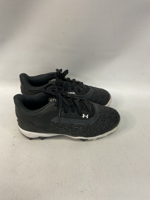 Vist Large View of Product Image Which is Used Under Armour BSBL BB/SB Cleats Black Junior 02.5