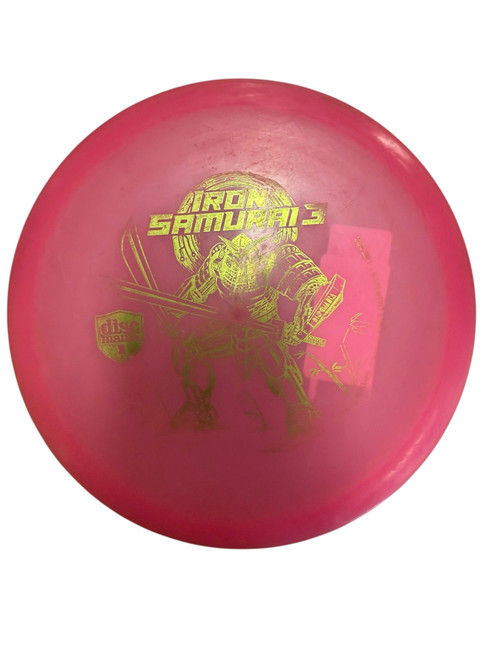 Vist Large View of Product Image Which is Used Discmania IRON SAMURAI Disc Golf Putter Neon Pink