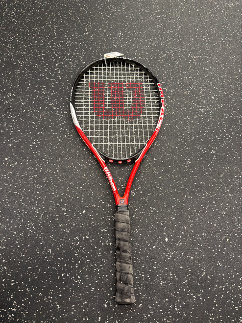 Vist Large View of Product Image Which is Used Wilson IMPACT Adult Tennis Racquet Red Unknown