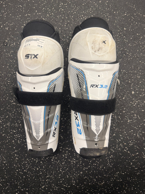 Vist Large View of Product Image Which is Used STX RX3.2 Intermediate Shin Guards White 11"
