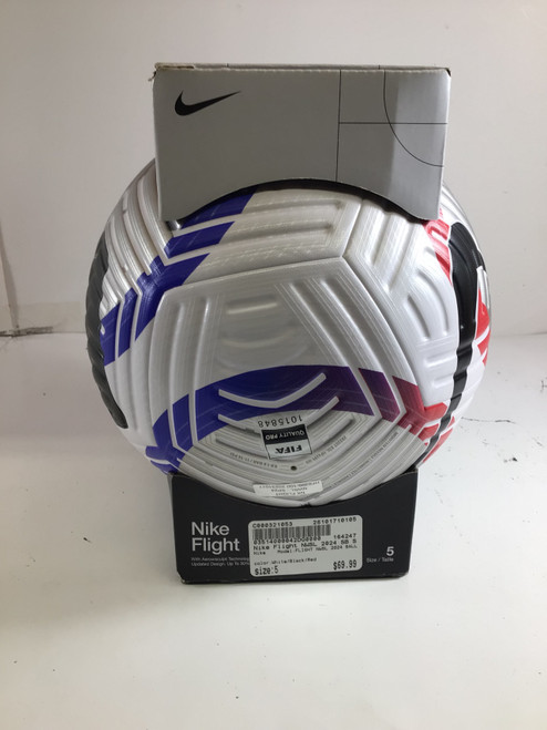 Vist Large View of Product Image Which is NEW Nike FLIGHT NWSL 2024 BALL All Size Soccer Ball White/Black/Red 5