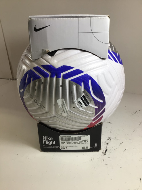 Vist Large View of Product Image Which is NEW Nike FLIGHT NWSL 2024 BALL All Size Soccer Ball White/Black/Red 5