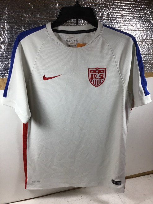 Vist Large View of Product Image Which is NEW Nike US SOCCER JERSEY Soccer Top Adt White/Royal/Red MD
