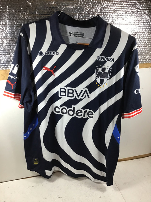 Vist Large View of Product Image Which is NEW Puma MONTERREY FC JERSEY Soccer Top Adt Navy Blue XL
