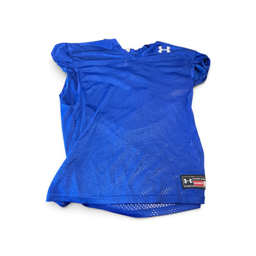 Vist Large View of Product Image Which is Used Under Armour Practice Jersey Football Top FB Youth Royal Blue Large LG, front view