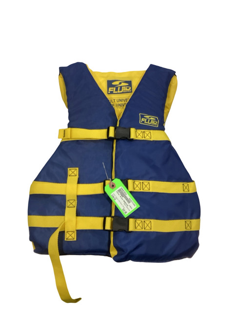 Vist Large View of Product Image Which is Used AQUATICS Adult PFD Yellow And Royal Blue LG