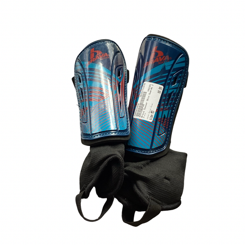 Vist Large View of Product Image Which is Used Brava Soccer Shin Guards Junior Royal Blue MD