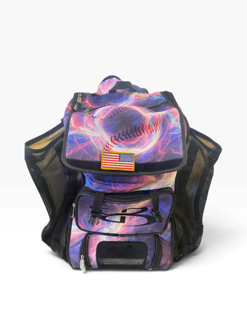 Vist Large View of Product Image Which is Used BoomBah LIGHTNING WHEELED BAG BB/SB Player Wheeled Bag Purple